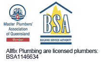 Get more from a fully qualified Allfix Plumbing plumber with Master Plumber and BSA licences